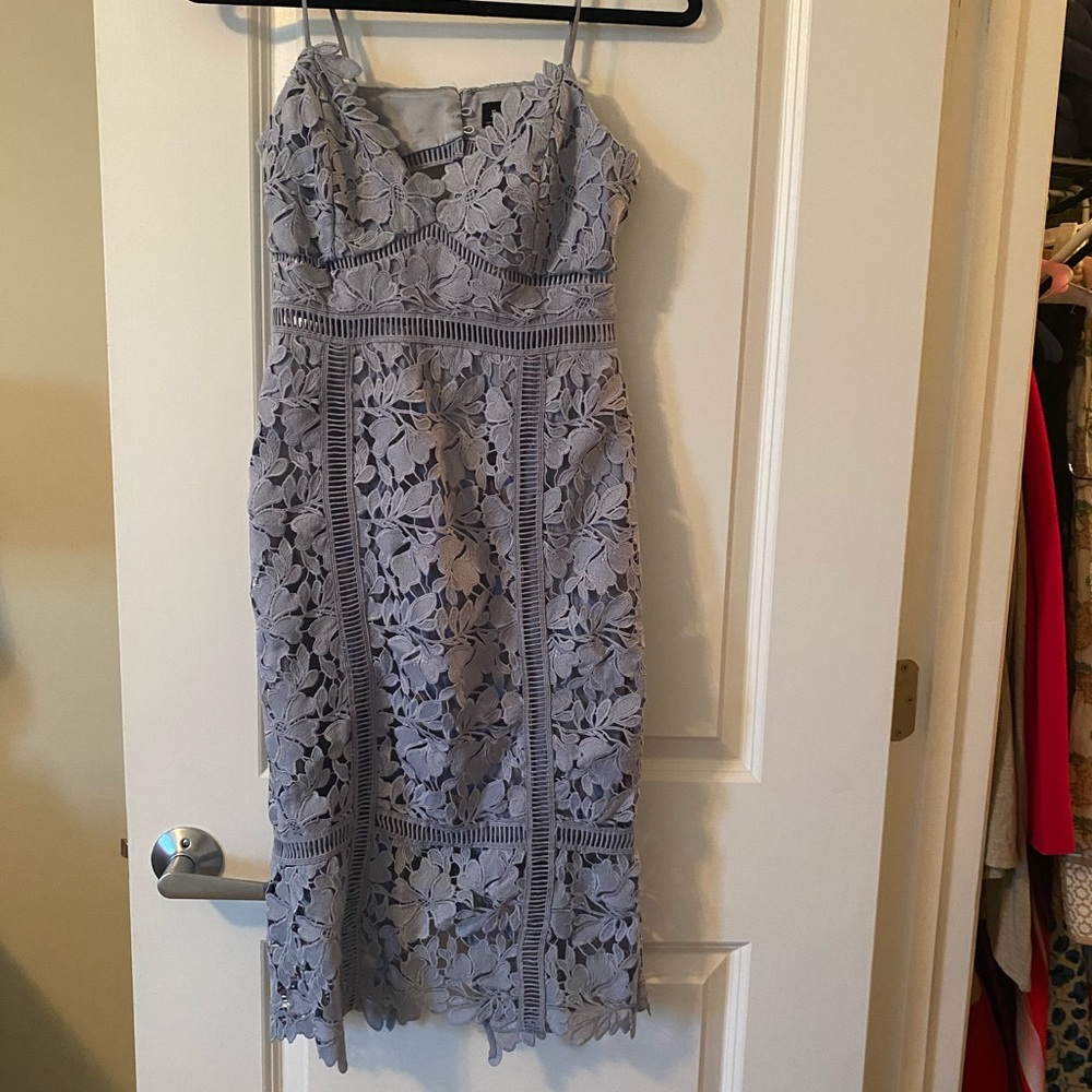 Bardot blue midi dress